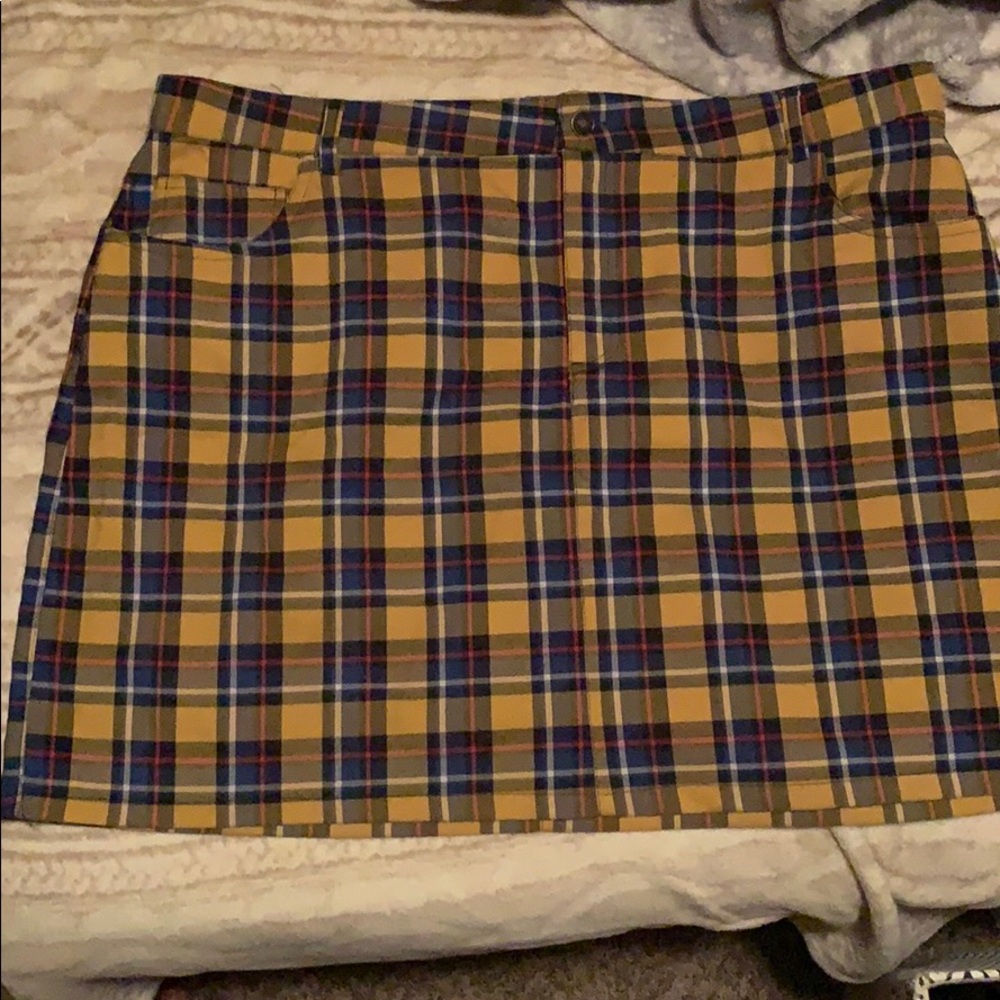 Plus Size plaid skirt